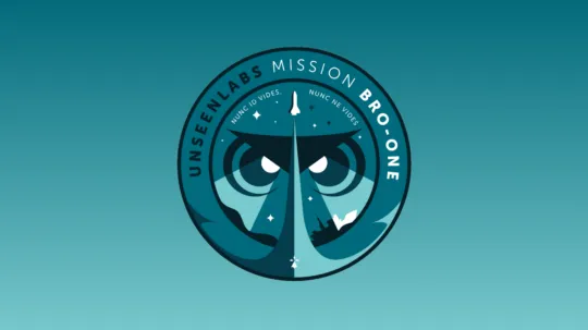The BRO-1 mission patch, representing Unseenlabs' first satellite dedicated to radio frequency (RF) detection for maritime surveillance. The patch features a bold, blue circular design with an intense, piercing gaze motif, symbolizing the satellite’s ability to detect and monitor invisible maritime activities. The design includes technical elements and orbital references, emphasizing precision, intelligence, and innovation in space-based surveillance. This emblem marks the beginning of Unseenlabs' satellite constellation, reinforcing its role in global maritime security and intelligence gathering.