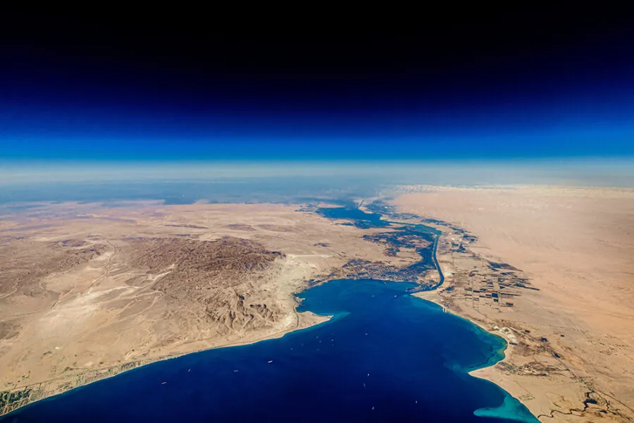 Red sea view from space