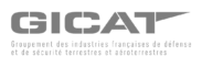 The GICAT logo, representing the Groupement des Industries de Défense et de Sécurité Terrestres et Aéroterrestres (French Land and Air-Land Defense and Security Industry Association). The design likely features bold, modern typography and symbolic elements related to defense, security, and innovation. GICAT brings together companies specializing in military technology, defense systems, cybersecurity, and homeland security, fostering collaboration between industry leaders and institutional partners.