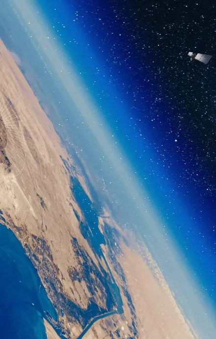 a satellite in space